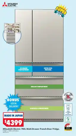Harvey Norman Mitsubishi Electric Multi-Drawer French-Door Fridge offer