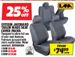 Autobarn Esteem jacquard tailor made seat cover packs offer
