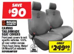 Autobarn Canvas tailormade seat covers offer