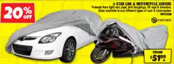 Autobarn 2 star car & motorcycle covers offer
