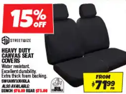 Autobarn Heavy duty canvas seat covers offer