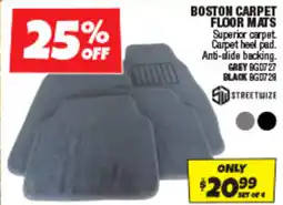Autobarn Boston carpet floor mats offer