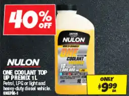 Autobarn One coolant top up premix offer