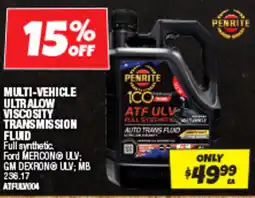 Autobarn Multi-vehicle ultralow viscosity transmission fluid offer