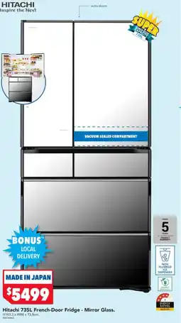Harvey Norman Hitachi French-Door Fridge - Mirror Glass offer