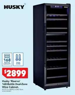 Harvey Norman Husky 'Riserva' 168-Bottle Dual-Zone Wine Cabinet offer
