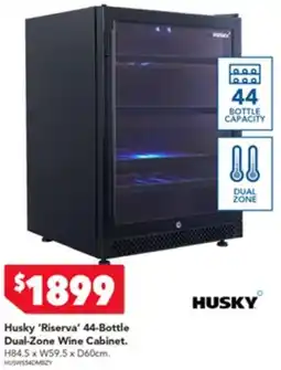 Harvey Norman Husky 'Riserva' 44-Bottle Dual-Zone Wine Cabinet offer
