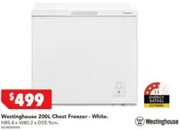 Harvey Norman Westinghouse Chest Freezer - White offer