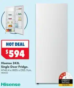 Harvey Norman Hisense Single Door Fridge offer