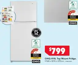 Harvey Norman CHIQ Top Mount Fridge offer