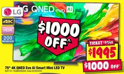JB Hi-Fi 75" 4K QNED Evo Al Smart Mini LED TV offer