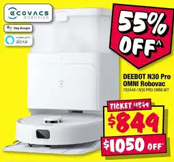 JB Hi-Fi DEEBOT N30 Pro OMNI Robovac offer