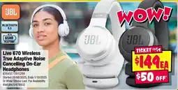 JB Hi-Fi Live 670 Wireless True Adaptive Noise Cancelling On-Ear Headphones offer