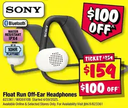JB Hi-Fi Float Run Off-Ear Headphones offer