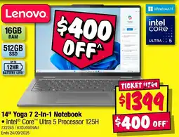 JB Hi-Fi 14" Yoga 7 2-In-1 Notebook offer
