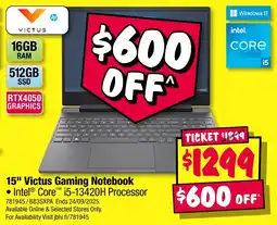 JB Hi-Fi 15" Victus Gaming Notebook offer