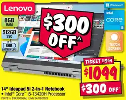 JB Hi-Fi 14" Ideapad 5i 2-In-1 Notebook offer