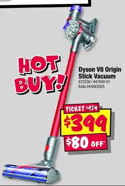 JB Hi-Fi Dyson V8 Origin Stick Vacuum offer