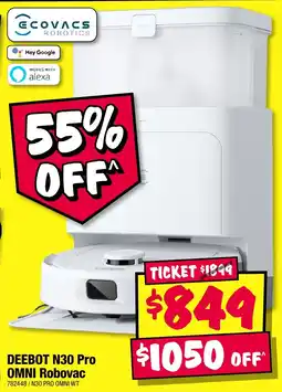 JB Hi-Fi DEEBOT N30 Pro OMNI Robovac offer
