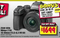 JB Hi-Fi Z50II With Nikkor Z DX offer