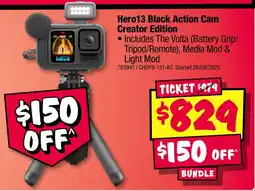 JB Hi-Fi Hero13 Black Action Cam Creator Edition offer