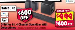 JB Hi-Fi Q-Series 9.1.4 Channel Soundbar With Dolby Atmos offer
