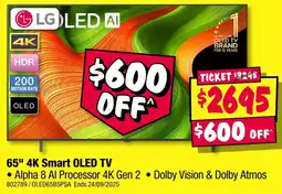 JB Hi-Fi 65" 4K Smart OLED TV offer