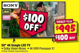 JB Hi-Fi 50" 4K Google LED TV offer