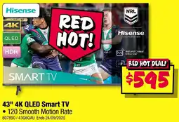 JB Hi-Fi 43" 4K QLED Smart TV offer