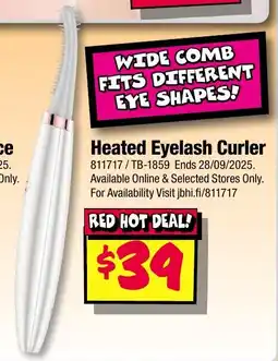 JB Hi-Fi Heated Eyelash Curler offer