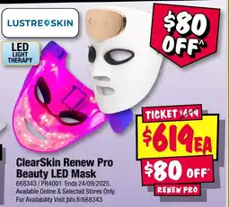 JB Hi-Fi ClearSkin Renew Pro Beauty LED Mask offer