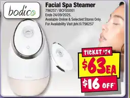 JB Hi-Fi Facial Spa Steamer offer