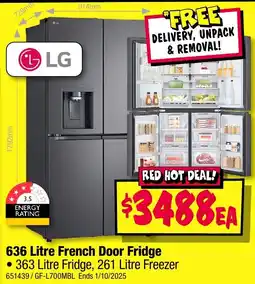 JB Hi-Fi French Door Fridge offer