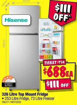 JB Hi-Fi Top Mount Fridge offer