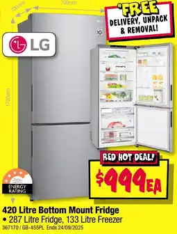 JB Hi-Fi Bottom Mount Fridge offer