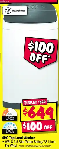 JB Hi-Fi Top Load Washer offer