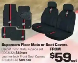 Repco Supercars Floor Mats or Seat Covers offer