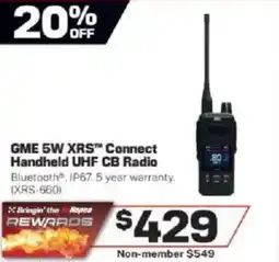 Repco GME 5W XRS Connect Handheld UHF CB Radio offer