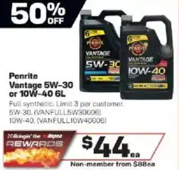 Repco Penrite Vantage 5W-30 or 10W-40 offer