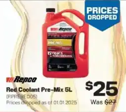 Repco Red Coolant Pre-Mix offer