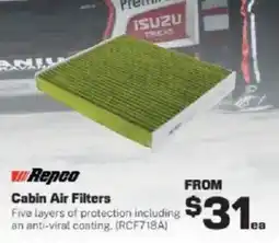 Repco Cabin Air Filters offer