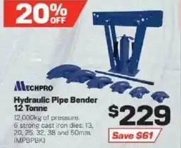 Repco Hydraulic Pipe Bender 12 Tonne offer