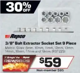 Repco 3/8" Bolt Extractor Socket Set 9 Piece offer