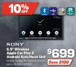Repco SONY 6.9" Wireless & Android Auto Head Unit $699 offer