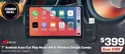 Repco 7" Android Auto/Car Play Head Unit & Wireless Dongle Combo offer