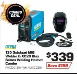 Repco 130 Quickset MIG Welder & XC20 Blax Series Welding Helmet Combo offer