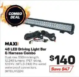 Repco 48 LED Driving Light Bar & Harness Combo Dual row. offer