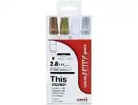 Uni PX-20 Shiny Paint Marker Bullet Assorted 4 Pack