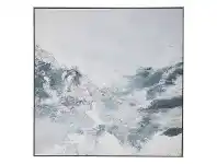 "Foamy Sea" Framed Textured Canvas Wall Art Print, 100cm