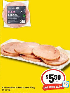 IGA Community Co Ham Steaks offer